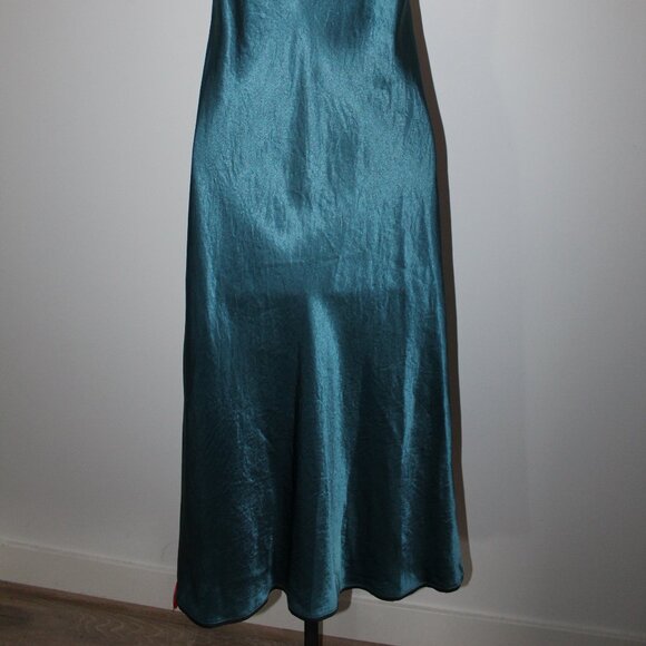 NWT Vince Spaghetti Strap Emerald Green Slip Dress Midi XXS $365 - Picture 4 of 7